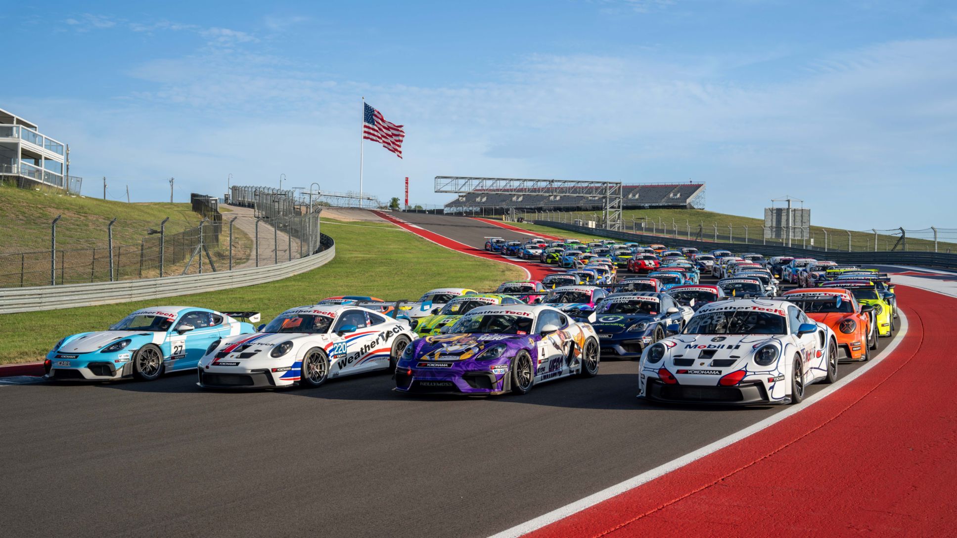 Porsche Sprint Challenge North America, USA West, Endurance Challenge. Circuit of the Americas, Austin Texas. 2025.