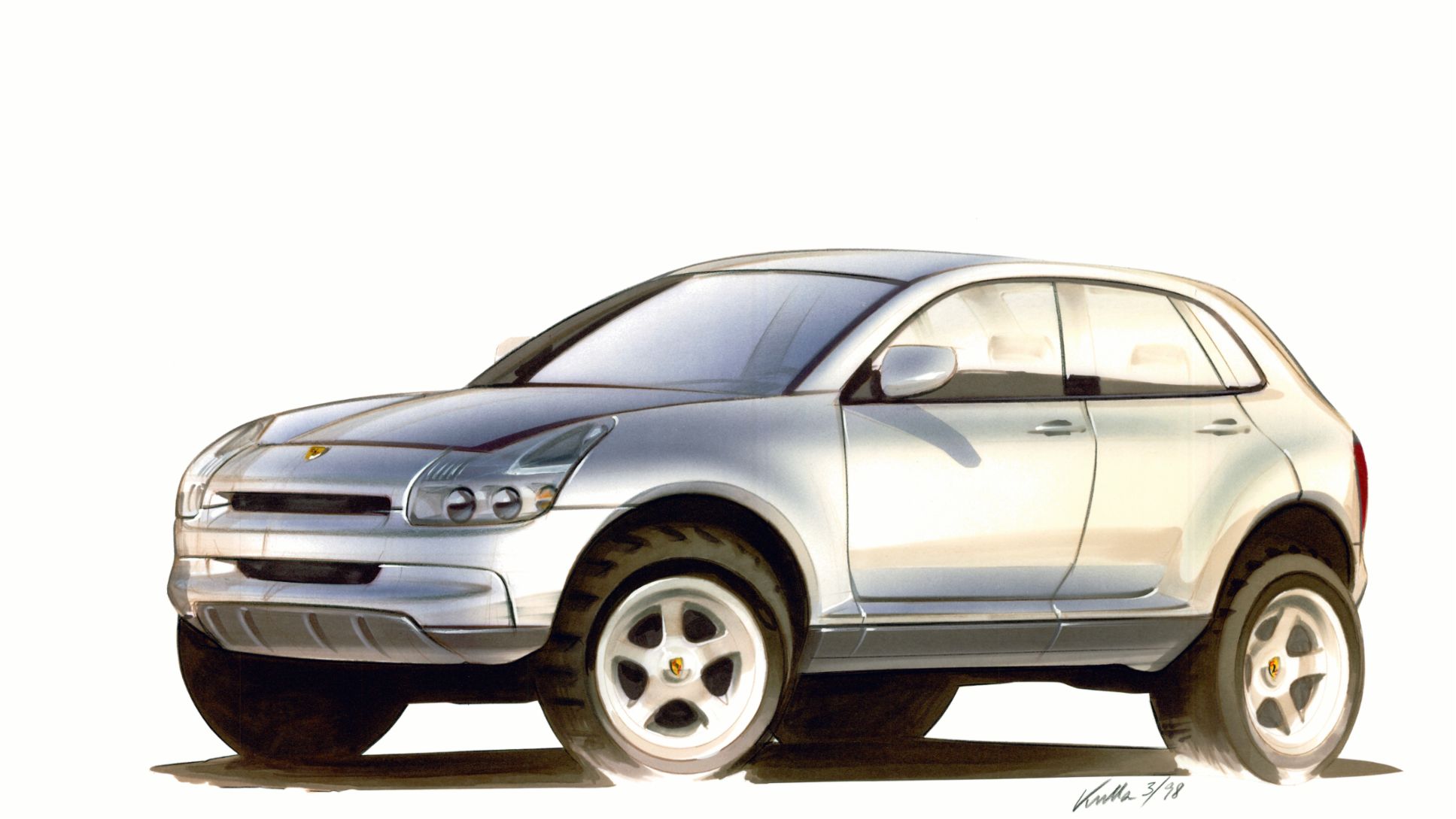 Design sketch by Matthias Kulla, 1998, Porsche AG