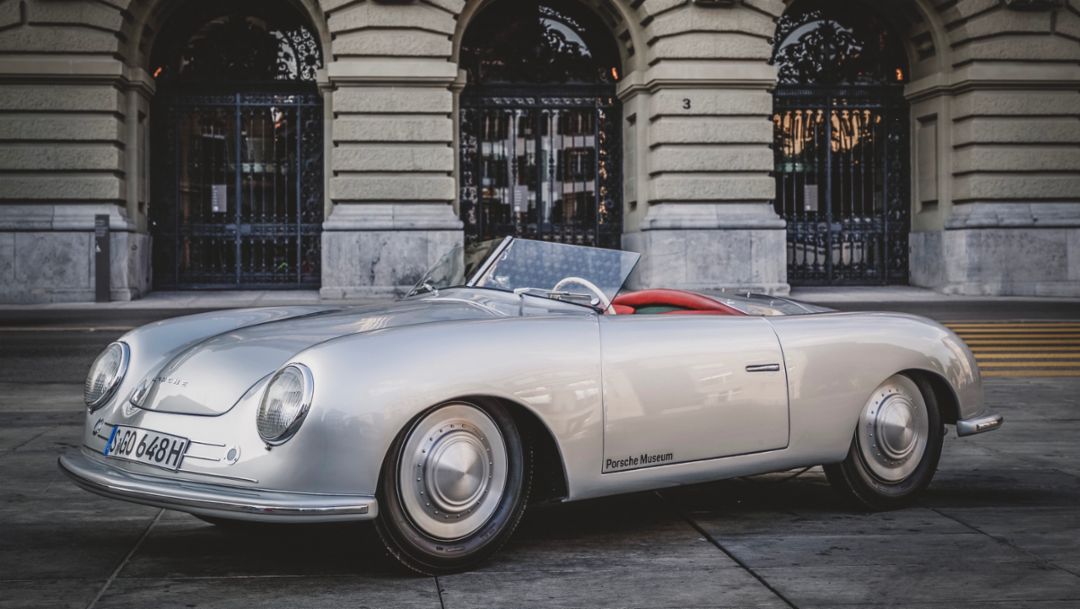 Die erste Präsentation des Porsche 356 Nr. 1 Roadster