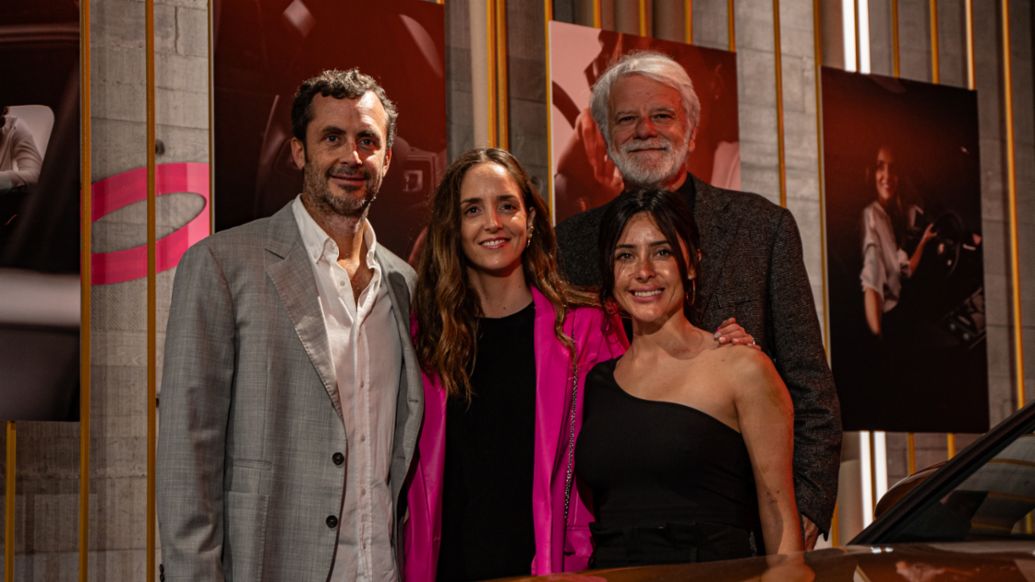 Personajes BOLD: Michel Jourdain, piloto de carreras, Daniela Ancira, cofundadora y CEO de La Cana, Cristina Ver&aacute;stegui, ciclista de monta&ntilde;a y Patrick Silve, curador de arte, The Bold Gallery by Panamera, Porsche Now CDMX, Porsche de M&eacute;xico.