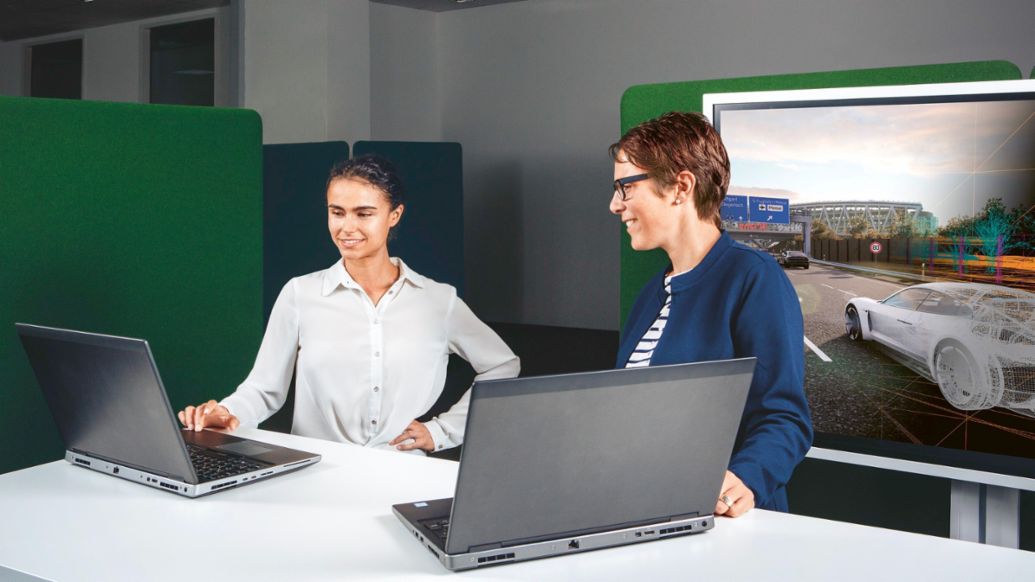 Tille Karoline Rupp, Clara Marina Martinez, development Engineers at Porsche Engineering, 2022, Porsche AG