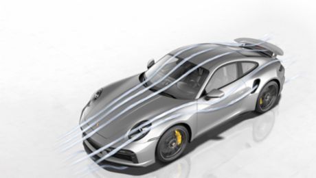 Aerodinámica activa del 911 Turbo S