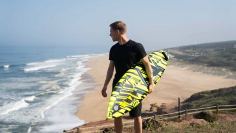 Porsche and Sebastian Steudtner present surfboard