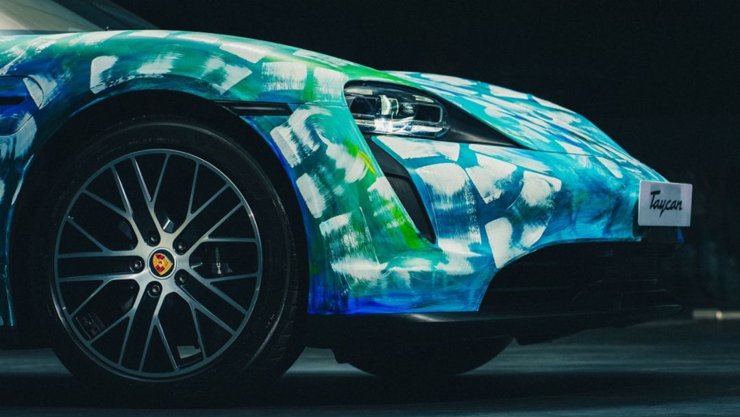 Porsche Egypt Reveals One-of-a-Kind Taycan Art Project with Kairo Lumumba and Sight.cai