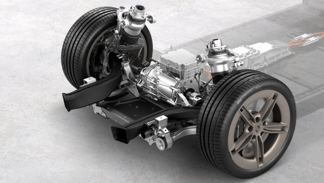 Taycan Turbo S – Electric motor rolling chassis front