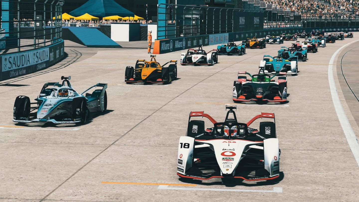 99X Electric, ABB FIA Formula E Championship, Race at Home Challenge, race 8, Berlin, 2020, Porsche AG