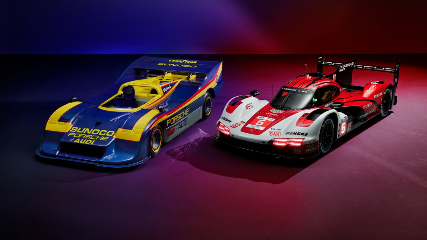 Porsche 917/30 Spyder y Porsche 963 (i-d), 2024, Porsche AG