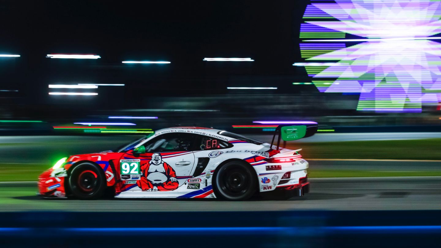 Porsche 911 GT3 R, Kellymoss with Riley (nº 92), David Brule (EE. UU.), Alec Udell (EE. UU.), Trent Hindman (EE. UU.), Julien Andlauer (FRA), 2024, Porsche AG