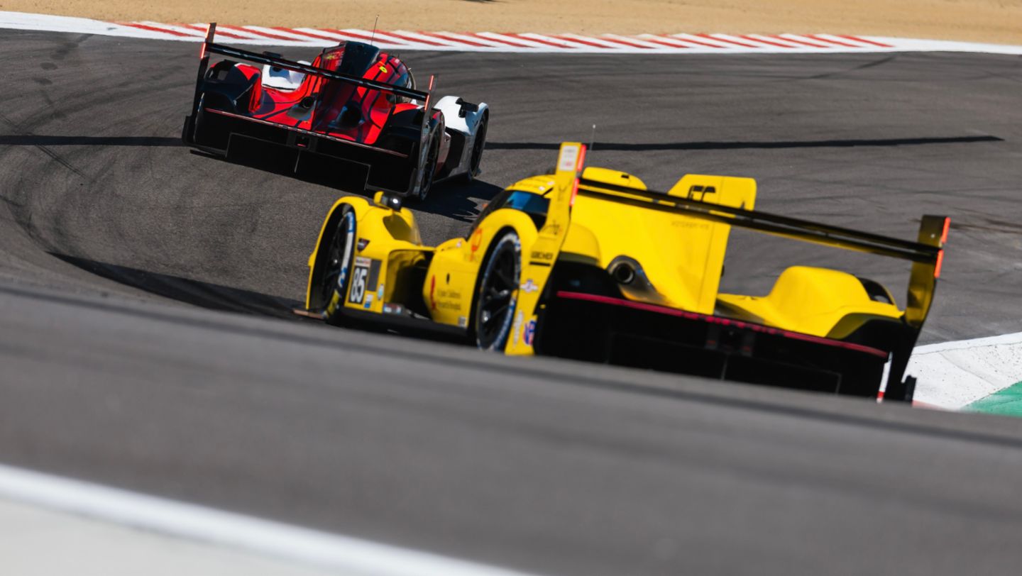 Porsche 963, JDC-Miller MotorSports (#85), Tijmen van der Helm (NL), Richard Westbrook (UK), Laguna Seca, 2024, Porsche AG