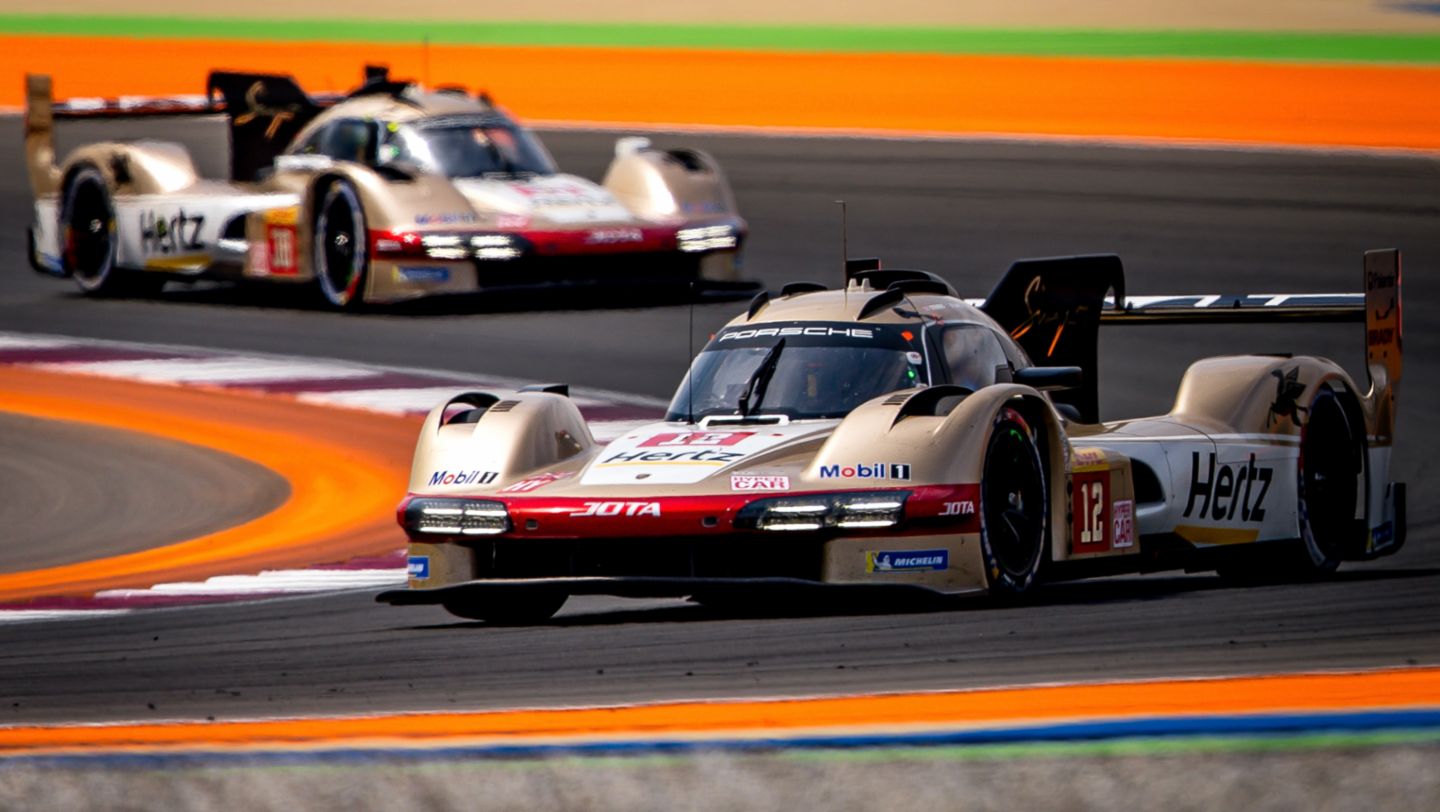 Porsche 963, Hertz Team Jota (#12), Will Stevens (UK), Callum Ilott (UK), Norman Nato (F), Qatar, 2024, Porsche AG