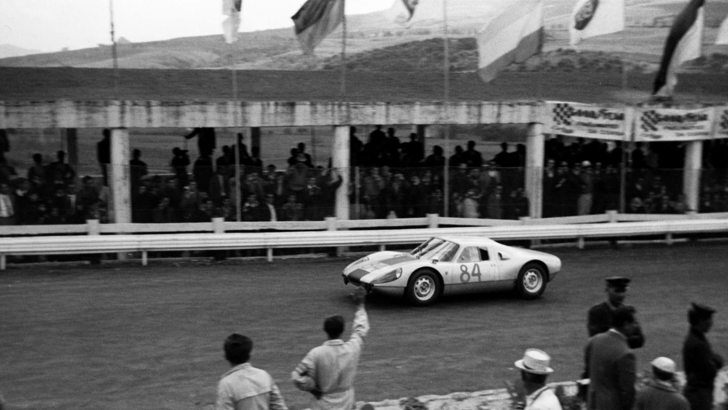Herbert Linge, 904 Carrera GTS, Targa Florio, Sicily, Italy, 1964, Porsche AG