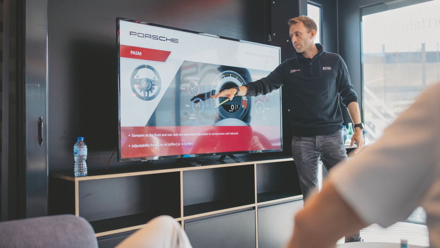 Timo Bernhard, Porsche brand ambassador and instructor, Porsche Track Experience, Le Castellet, France, 2024, Porsche AG