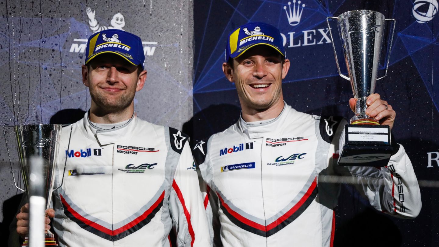 Michael Christensen, Kevin Estre, l-r, Porsche GT Team, race, round five, FIA WEC, Shanghai, 2018, Porsche AG
