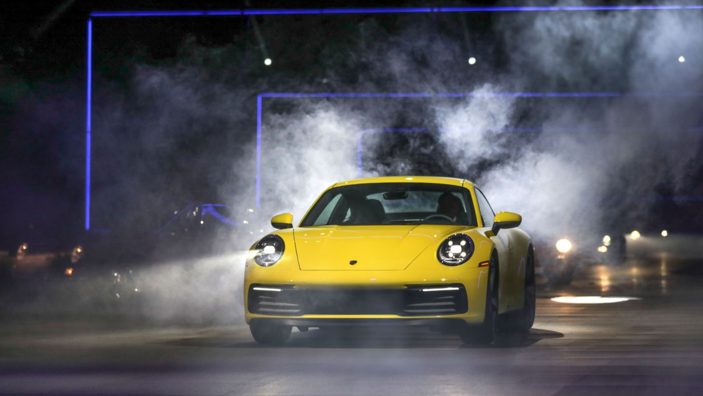 911 Carrera S, presentación mundial, Los Ángeles, 2018, Porsche AG